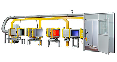 Gesamtansicht des Prüfstandes ALF 114 für Allgemeine Luftfilter