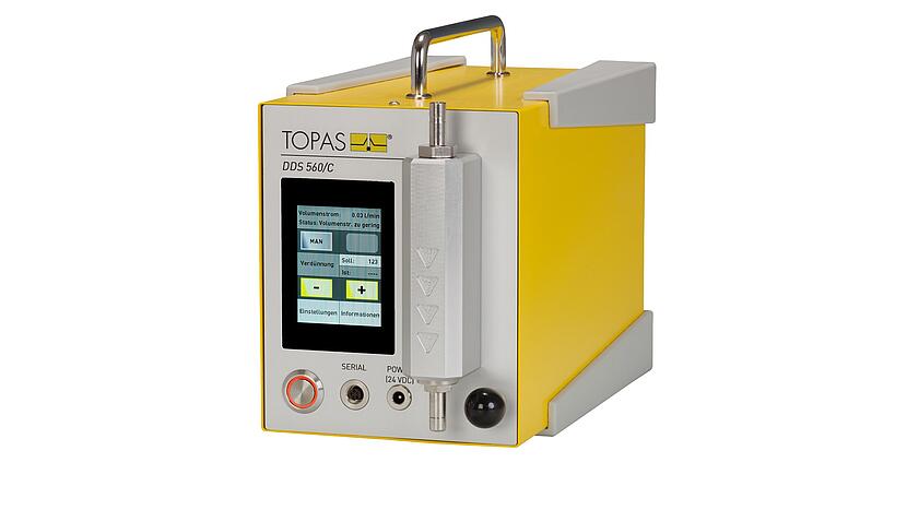 DDS 560/C Dynamic Dilution System: links perspektivische Ansicht