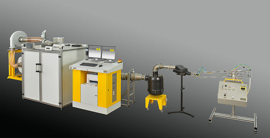 ABP 115 Motoransaugfilter-Pr&uuml;fstand, Vorderansicht