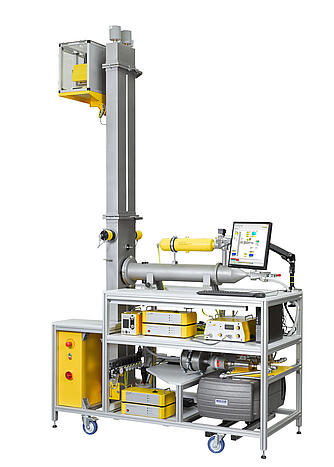 Pr&uuml;fstand f&uuml;r abreinigbare Filtermedien AFC 133, Vorderseite