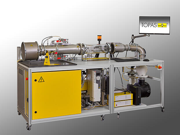 Aerosol-Sensor-Pr&uuml;fstand AFC 135 mit Glaskanal, Vorderansicht
